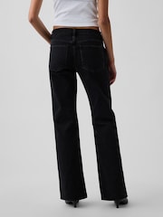 Gap Black Mid Rise Relaxed Flare Jeans - Image 2 of 5