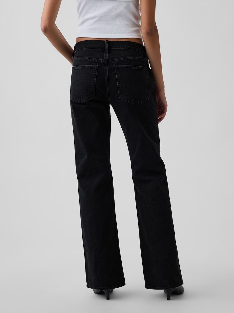 Gap Black Mid Rise Relaxed Flare Jeans - Image 2 of 5