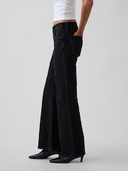 Gap Black Mid Rise Relaxed Flare Jeans - Image 3 of 5