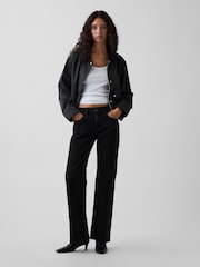 Gap Black Mid Rise Relaxed Flare Jeans - Image 4 of 5