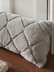 Catherine Lansfield Silver Cosy Diamond Fleece Draught Excluder - Image 2 of 3