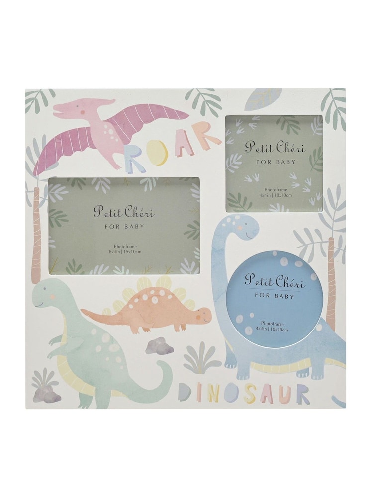 Widdop White Dinosaur Collage Frame - Image 1 of 5