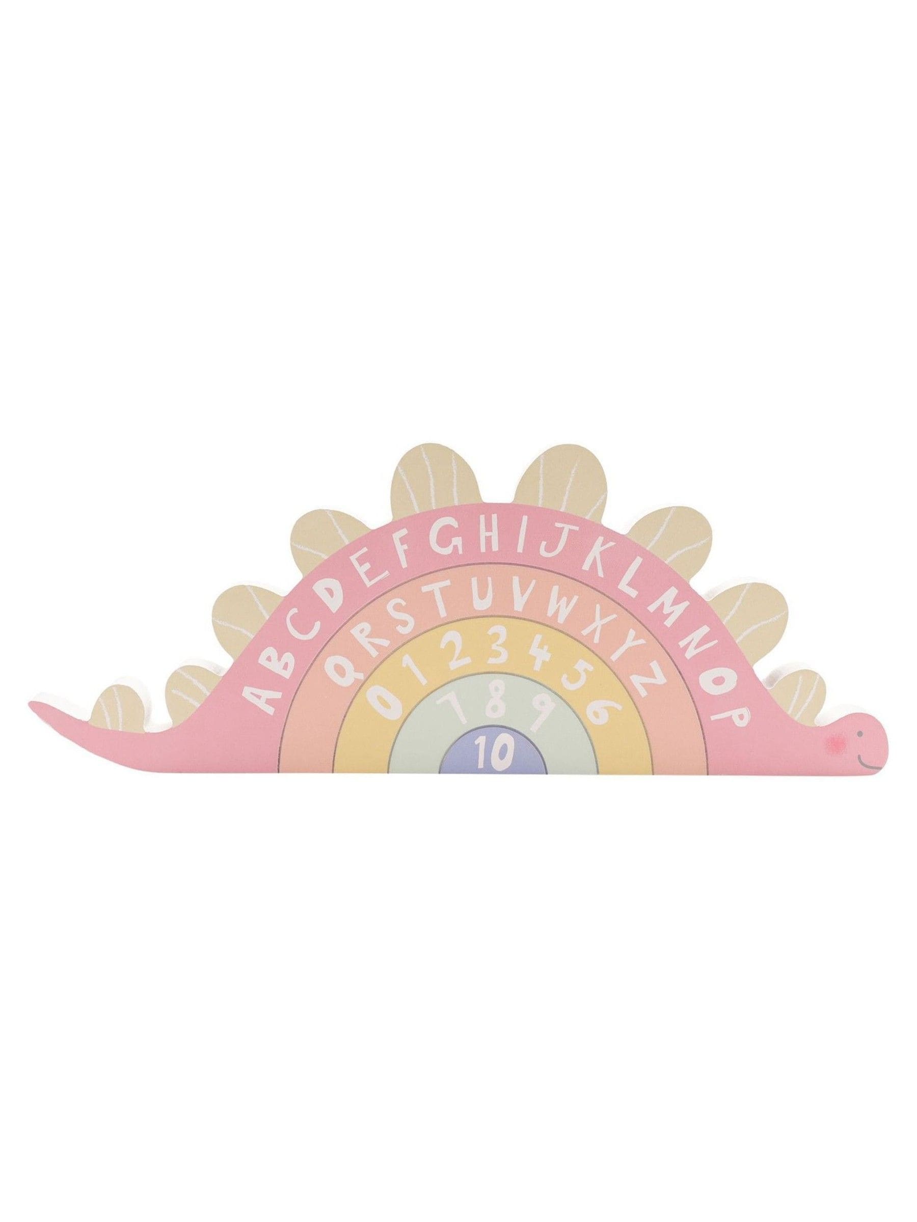 Petit Cheri Collection Unisex Pink Widdop Dinosaur Plaque - Letters & Numbers Ornaments