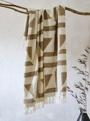 French Connection Natural Sundial Printed Throw - Image 1 of 4