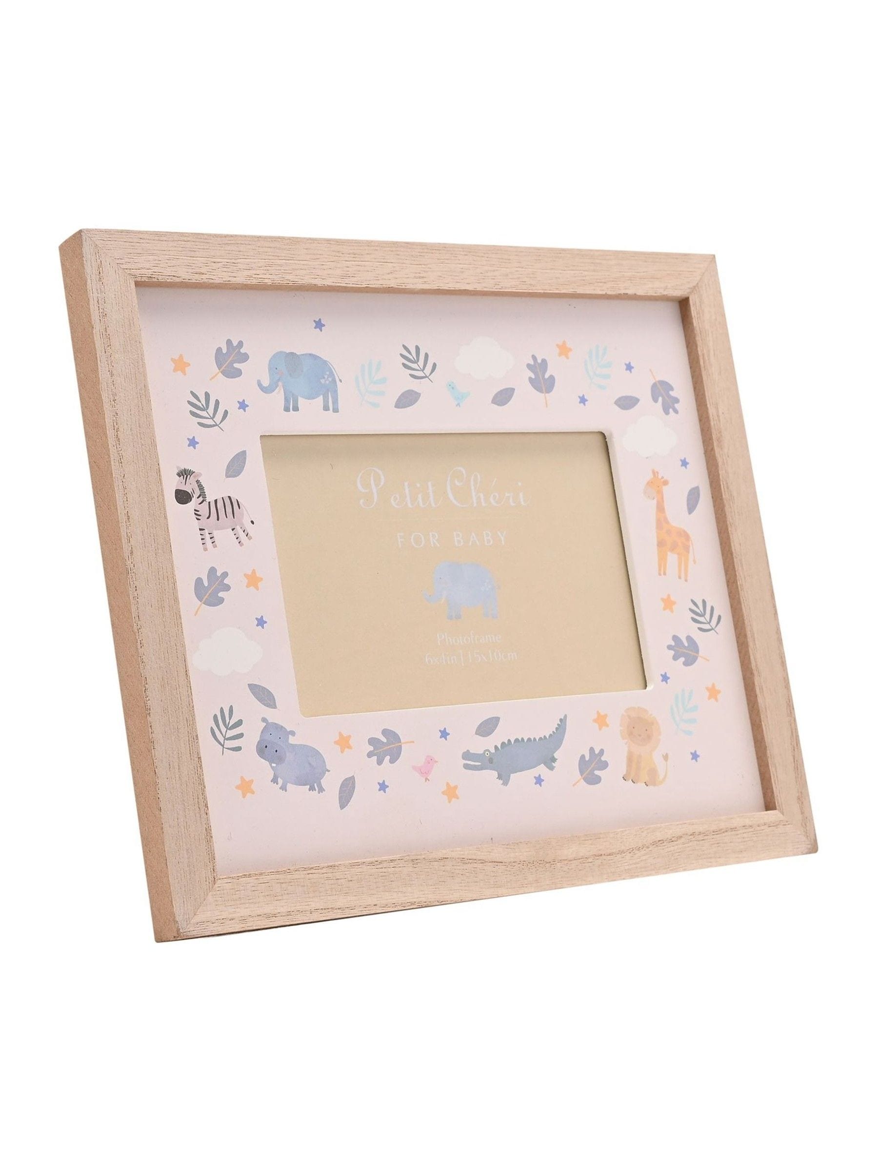 Petit Cheri Collection Unisex Infant White Widdop Animal Border Frame 6 X 4