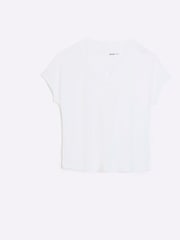 Blanco - Camiseta de vestir con cuello de pico de River Island - Imagen 5 de 6