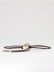 Braun - Threadbare Kunstleder-Seilgürtel - Bild 2 von 4