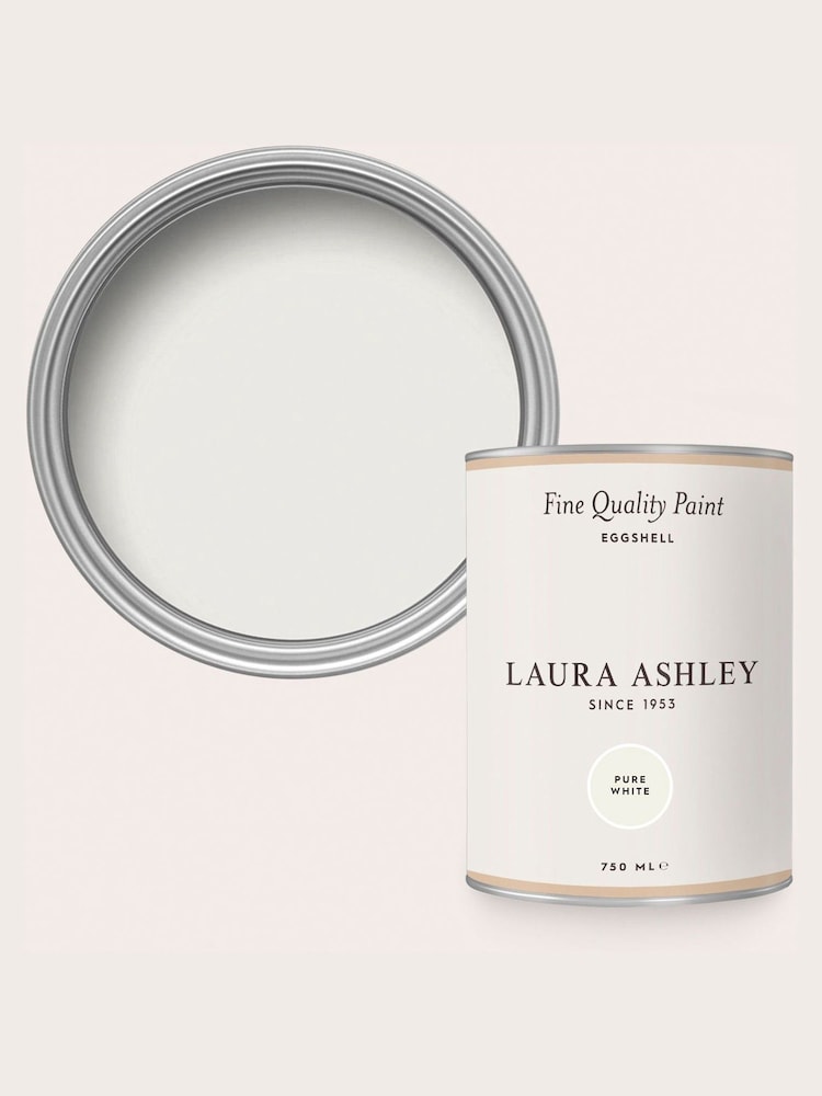 Laura Ashley Pure White Eggshell 750ml Paint - Image 4 of 4