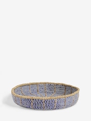 Nina Campbell Blue Seagrass Single Bowl Storage Basket - Image 3 of 4