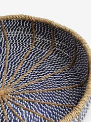 Nina Campbell Blue Seagrass Single Bowl Storage Basket - Image 4 of 4