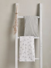 Mamas & Papas x Laura Ashley 2 Pack Grey 100% Cotton Gingham Fitted Cot Bed Sheets - Image 2 of 3