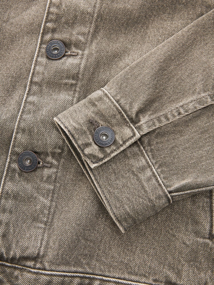Neutral Wash Denim Trucker Jacket - Image 10 of 10