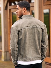 Neutral Wash Denim Trucker Jacket - Image 3 of 10