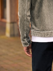 Neutral Wash Denim Trucker Jacket - Image 4 of 10