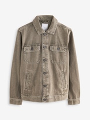 Neutral Wash Denim Trucker Jacket - Image 6 of 10