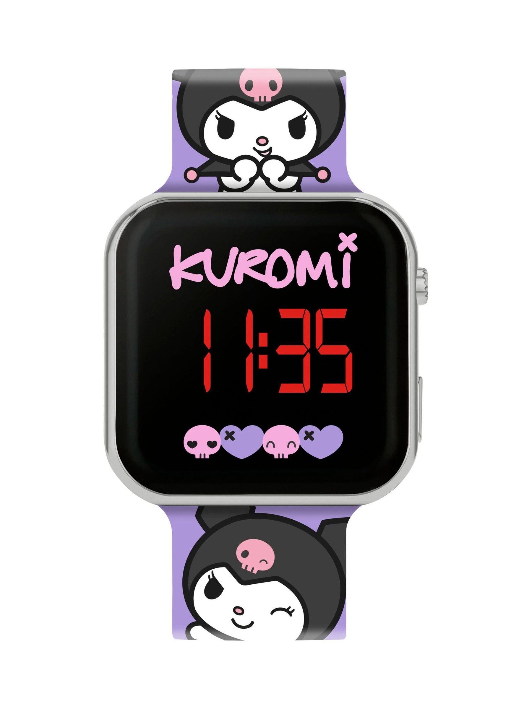Peers Hardy Unisex Kids Purple Kuromi Led Display Watch With Silicone Character Strap - Image 6