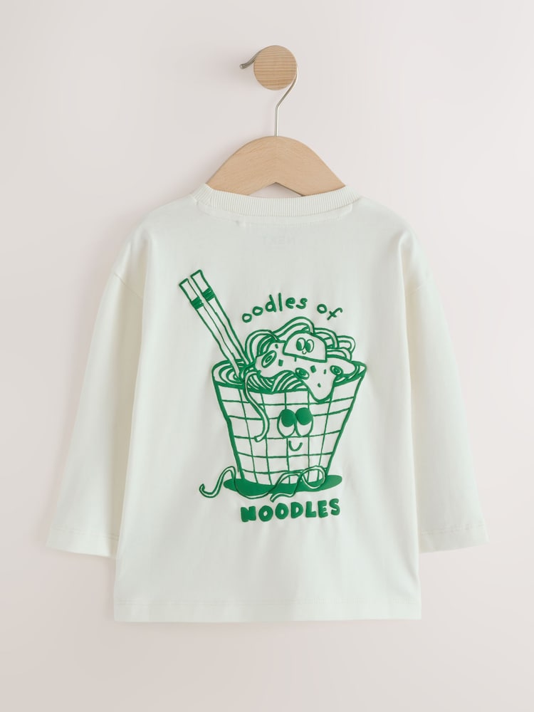 Nouilles à la crème - T-shirt à manches longues avec motif au dos (3mois-10ans) - Image 2 de 4 Nouilles à la crème - T-shirt à manches longues avec motif au dos (3mois-10ans) - Image 2 de 4
