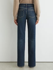 Reiss Mid Blue Andi Tall High-Rise Bootcut Jeans - Image 7 of 9