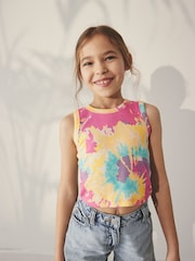 Bright Tie Dye Boxy Rib Vest (3-16yrs) - Image 1 of 7