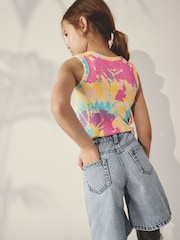 Bright Tie Dye Boxy Rib Vest (3-16yrs) - Image 3 of 7