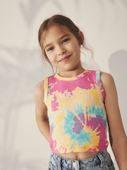Bright Tie Dye Boxy Rib Vest (3-16yrs) - Image 4 of 7