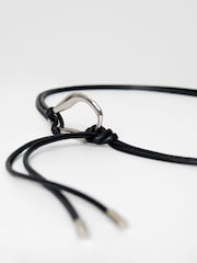 Threadbare Black Faux Leather Rope Belt - Image 2 of 3