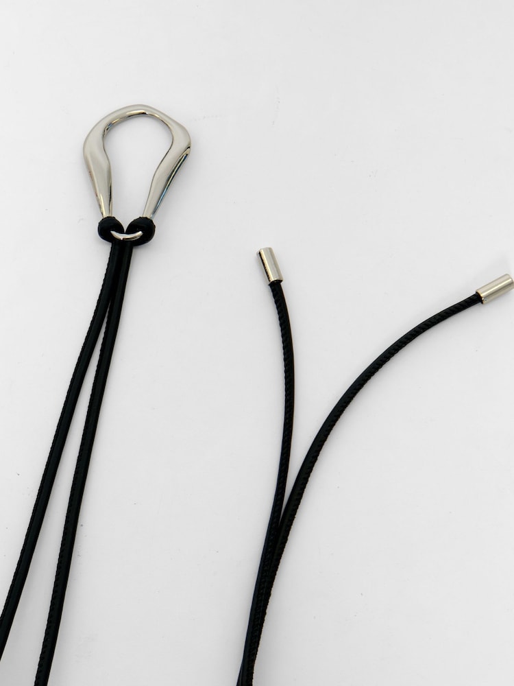 Threadbare Black Faux Leather Rope Belt - Image 3 of 3 Threadbare Black Faux Leather Rope Belt - Image 3 of 3