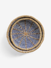Nina Campbell Blue Seagrass Set of 2 Bowl Storage Basket - Image 6 of 7