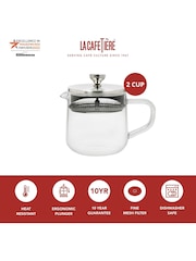 La Cafetiere Clear 2 Cup Loose Leaf Glass Teapot - Image 2 of 2
