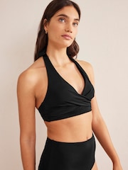 Negro - Top de bikini azul con cuello halter Levanzo de Boden - Imagen 1 de 6