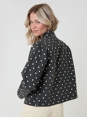 Threadbare Black Polka Dot Co-ord Denim Shacket - Image 2 of 4