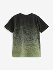 Khaki Green/Black Ombre All-Over Print Short Sleeve T-Shirt (3-16yrs) - Image 2 of 3
