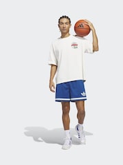 adidas Originals Blue Basketball Shorts - Image 2 of 7