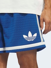 adidas Originals Blue Basketball Shorts - Image 4 of 7