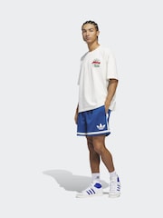 adidas Originals Blue Basketball Shorts - Image 6 of 7
