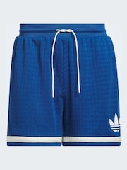 adidas Originals Blue Basketball Shorts - Image 7 of 7