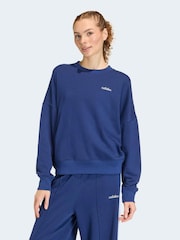 adidas Blue Seasonal Essentials Colourpop Sweatshirt With Embroidered Graphic - Image 1 of 5
