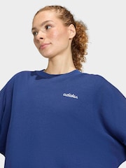 adidas Blue Seasonal Essentials Colourpop Sweatshirt With Embroidered Graphic - Image 3 of 5