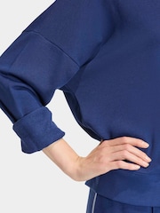 adidas Blue Seasonal Essentials Colourpop Sweatshirt With Embroidered Graphic - Image 4 of 5