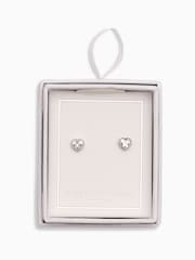 Sterling Silver Delicate Heart Stud Earrings - Image 2 of 2