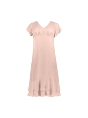 Live Unlimited Pink Zebra Curve Jacquard Tiered Angel Sleeve Dress - Image 7 of 7