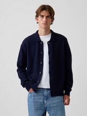 Cárdigan tipo polo de corte holgado de Gap - Imagen 1 de 4