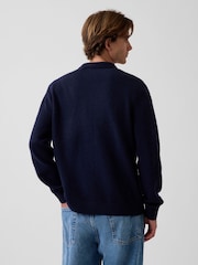 Cárdigan tipo polo de corte holgado de Gap - Imagen 2 de 4