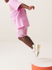 Pink Miffy Short Sleeve 100% Cotton T-Shirt And Cycle Shorts Set (3mths-7yrs) - Image 4 of 7