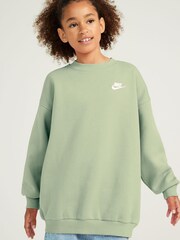 Nike Green Oversized Club Fleece Sweatshirt - Image 1 of 1