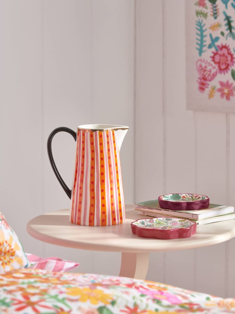 Lucy Tiffney Stripe Vase Jug - Image 2 of 6