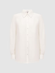 Reiss Ivory Ellis Oversized Long Sleeve Shirt - Image 2 of 5