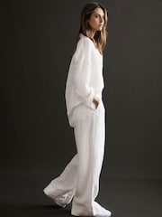 Reiss Ivory Ellis Oversized Long Sleeve Shirt - Image 3 of 5
