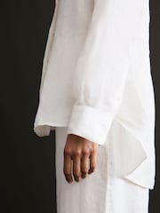 Reiss Ivory Ellis Oversized Long Sleeve Shirt - Image 4 of 5