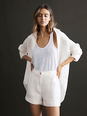 Reiss Ivory Ellis Oversized Long Sleeve Shirt - Image 5 of 5